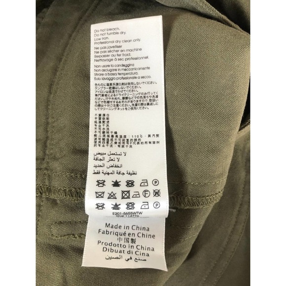 3.1 Phillip Lim Cargo Pants Wool Straight Leg Ankle Olive Green 0 - Picture 8 of 9